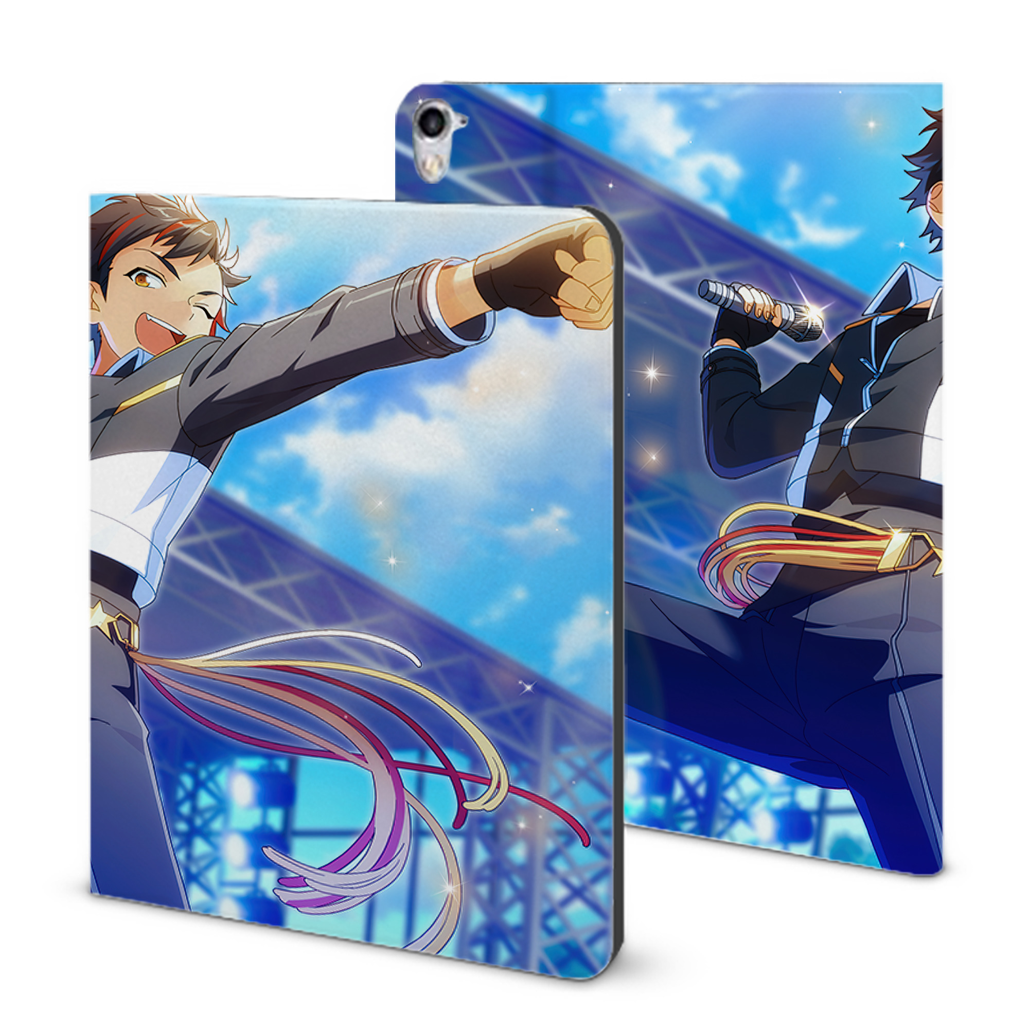 （画像用） あんさんぶるスターズ! Ensemble Stars IPad ケース ブック型 PUレザー TPU 耐衝撃 軽量 薄型 ペン収納なし 全面保護 IPad 各モデル対応
